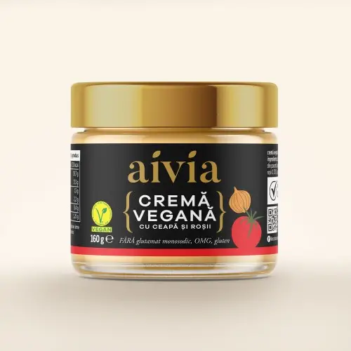 cremă vegană cu ceapă şi roşii